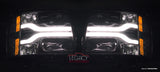 07-14 Silverado Narrow LED DRL Head Lights (Black with Amber Reflectors)