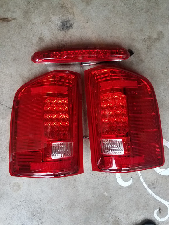 07-14 Silverado LED Tail Lights (Classic-Red) [Fits GMC Sierra DUALLY]