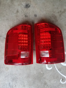 07-14 Silverado LED Tail Lights (Classic-Red) [Fits GMC Sierra DUALLY]