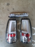 99-07 Silverado/Sierra Tube Style LED Tail Lights (Chrome-Clear)