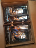 99-04 F-250/F-350 Headlights (Black Housing, Clear Lens)