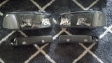 99-07 GMC Sierra/Yukon Black/Clear Headlights + Bumper Lamps