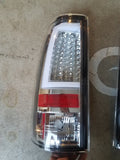 99-07 Silverado/Sierra Tube Style LED Tail Lights (Chrome-Clear)