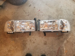 94-02 Dodge Ram 1500/2500/3500 Headlights (Chrome)