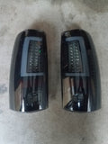 99-07 Silverado/Sierra Tube Style LED Tail Lights (Black Smoked)