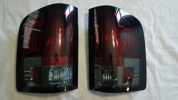 07-14 Silverado Upgraded LED Tail Lights (Red Smoke)