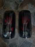 87-97 Ford F-150/F-250/F-350/Bronco Tail Lights (Black-Smoke)