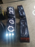 03-07 Silverado Projector O-Halo Headlights (Black-Clear with Amber Reflectors)