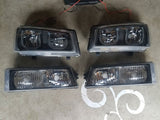 03-07 Silverado U-Halo Headlights (Black-Clear with Clear Reflectors)