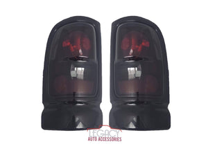 94-02 Dodge Ram 1500/2500/3500 Tail Lights (Black-Smoke)