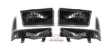 99-04 F-250/F-350 Headlights (Black Housing, Clear Lens)