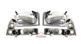 99-04 F-250/F-350 Headlights (Crystal/Chrome)