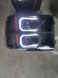 07-14 GMC Sierra C-Bar LED Projector Headlights (Black)