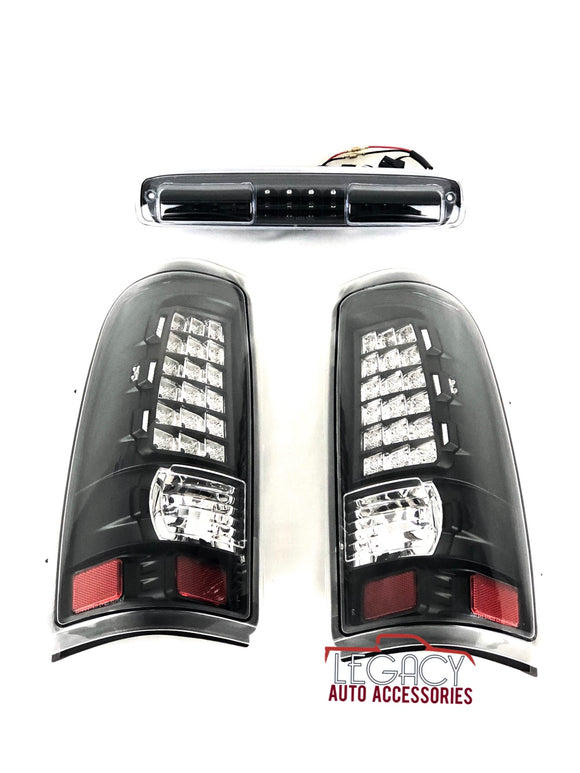 99-07 Silverado/Sierra LED Tail Lights (Black)