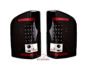 07-14 Silverado LED Tail Lights (Black-Clear) [Fits GMC Sierra DUALLY]