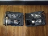 07-14 GMC Sierra Black Headlights (Clear Reflectors)