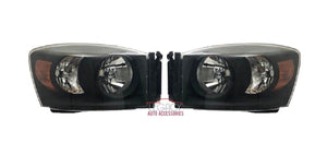 06-09 Dodge Ram Headlights (Black/Clear)