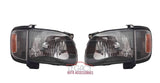 01-04 Toyota Tacoma Head Lights (Black)