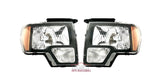 09-14 F-150 Black Headlights (Amber Reflectors)