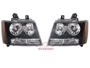 07-14 Chevy Tahoe/Suburban Headlights (Black, Clear Lense)
