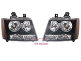 07-14 Chevy Tahoe/Suburban Headlights (Black, Clear Lense)