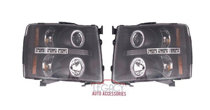 07-14 Silverado O-Halo Head Lights (Choose a Color)