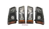 03-07 Silverado U-Halo Headlights (Black-Clear with Amber Reflectors)
