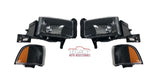 94-02 Dodge Ram Black Headlights