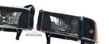 94-02 Dodge Ram Black Headlights