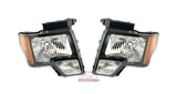 09-14 F-150 Black Headlights (Amber Reflectors)