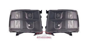 07-14 Silverado U-Halo Head Lights (Choose a Color)