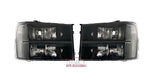 07-14 GMC Sierra Black Headlights (Clear Reflectors)