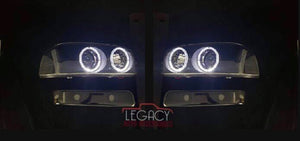 99-07 Sierra/Yukon Black Halo Projector Headlights + Bumper Lamps