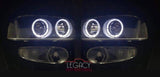 99-07 Sierra/Yukon Black Halo Projector Headlights + Bumper Lamps