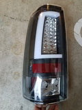 99-07 Silverado/Sierra Tube Style LED Tail Lights (Black-Clear)