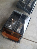 07-14 GMC Sierra Headlights (Black Housing with Amber Reflectors)