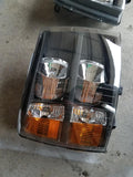 07-14 Silverado Headlights (Black Housing w/ Amber Reflectors)