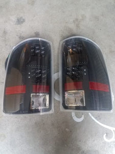 07-14 Sierra LED Tail Lights (Black-Clear)