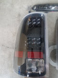 07-14 Sierra LED Tail Lights (Black-Clear)