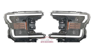 17-19 F150 Retrofit Black Switchback Headlights