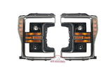 17-19 F250/F350 Retrofit Black Switchback Headlights [Also fits F450/F550]