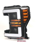 17-19 F250/F350 Retrofit Black Switchback Headlights [Also fits F450/F550]