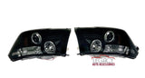 09-18 Dodge Ram Halo LED Projector Headlights (Choose a Color)