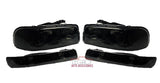 99-07 Sierra/Yukon Black Smoked Headlights + Bumper Lamps 4 pc Set