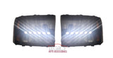 99-04 F-250/F-350 One-Piece Headlights (Smoked with LED DRL)