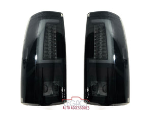 99-07 Silverado/Sierra Tube Style LED Tail Lights (Black Smoked)