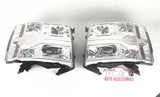 07-14 Silverado Narrow LED DRL Head Lights (Chrome with Amber Reflectors)