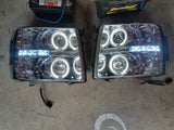 07-14 Silverado O-Halo Head Lights (Choose a Color)