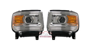 14-16 GMC Sierra Replacement Headlights (Choose a Color)