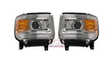 14-16 GMC Sierra Replacement Headlights (Choose a Color)